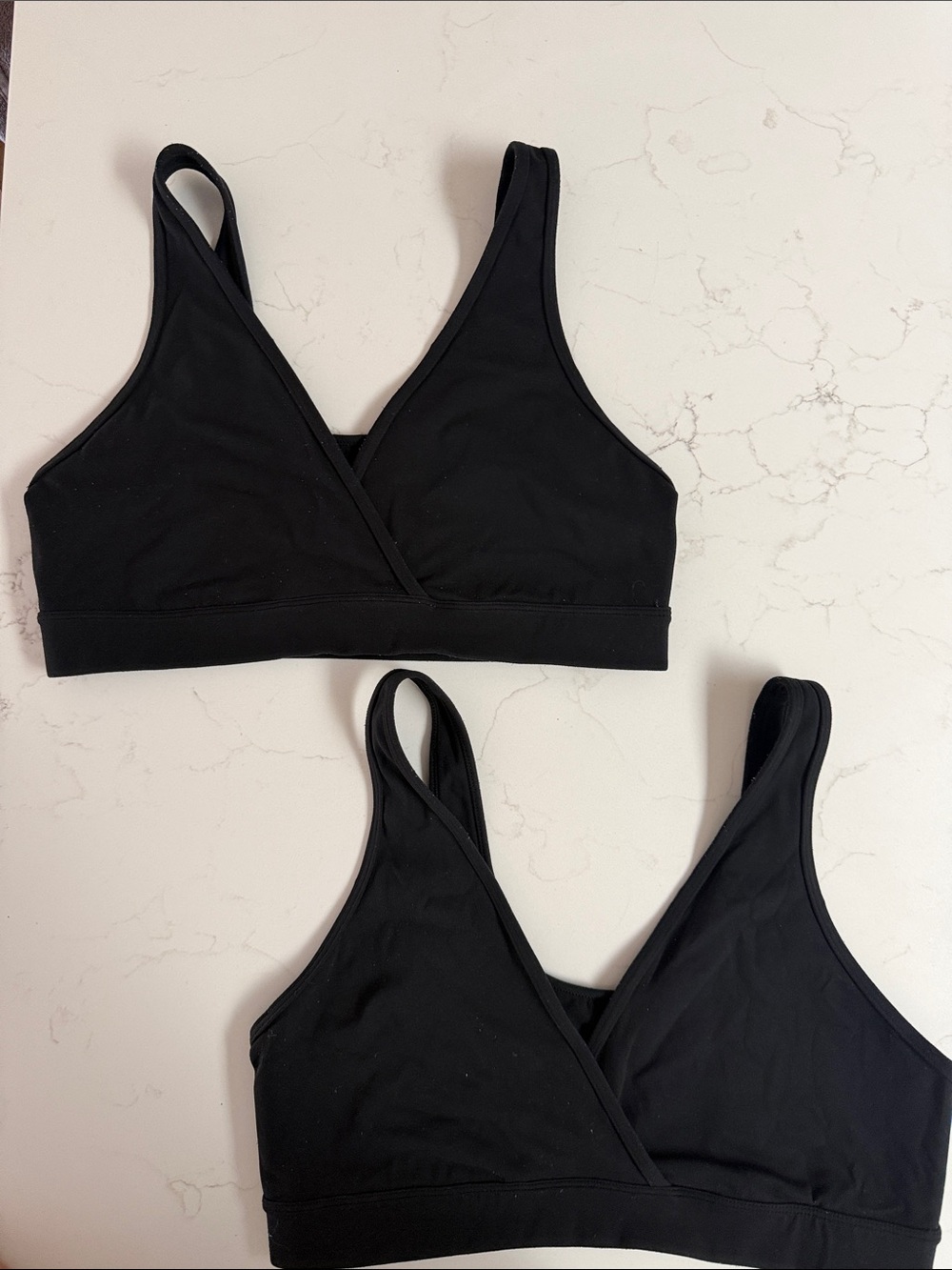 CRZ YOGA Black Wireless Light Support Sports Bras - Pack of 2
